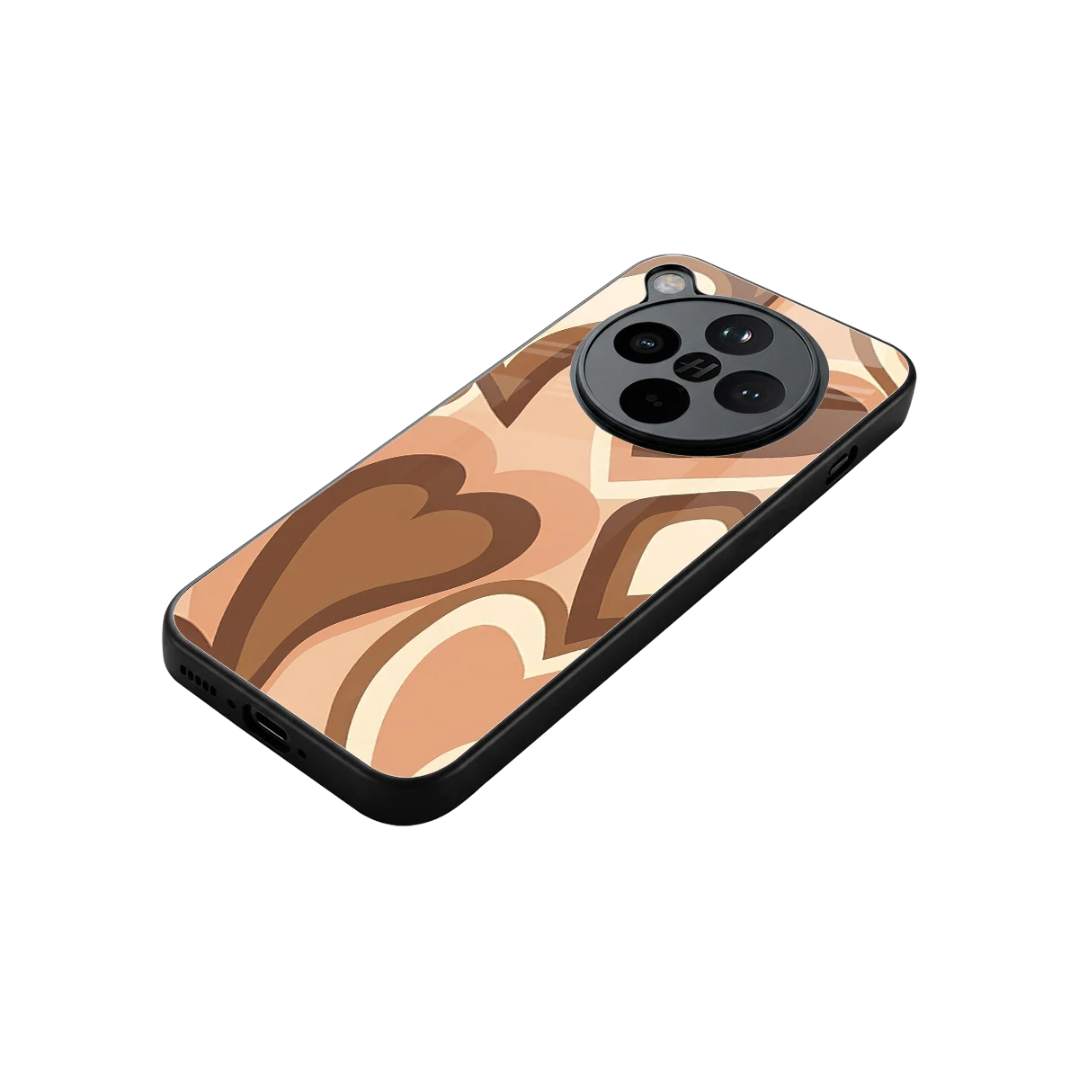 Cocoa Heartbeat stylish phone case for oppo find x8 | glossy glass and slim fit