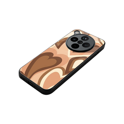 Cocoa Heartbeat stylish phone case for oppo find x8 | glossy glass and slim fit