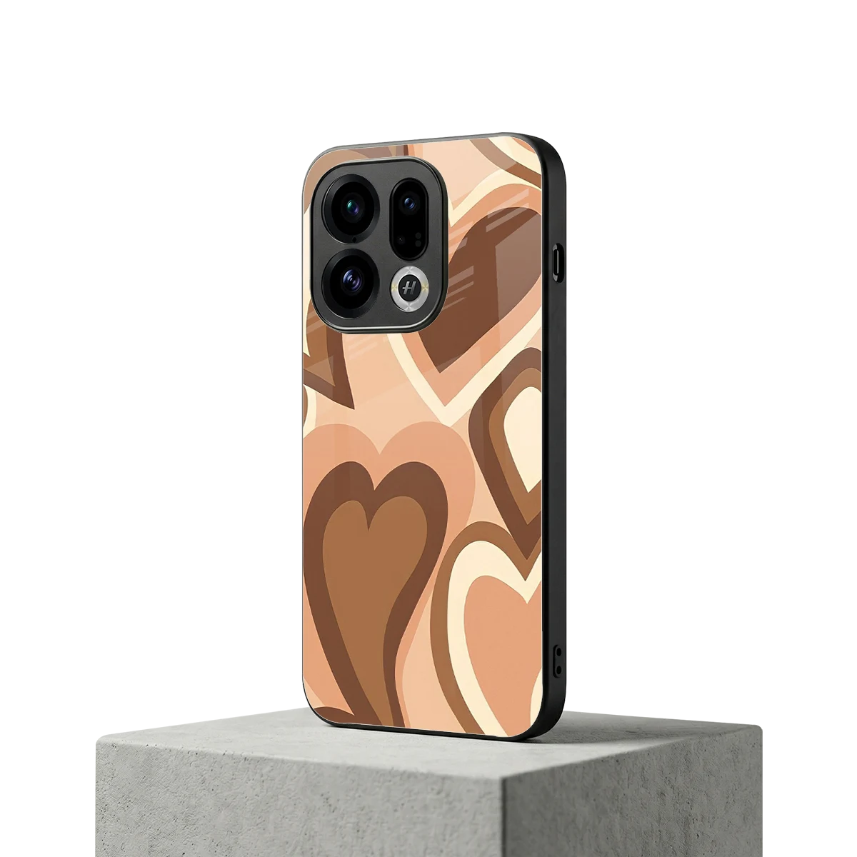 Cocoa Heartbeat oppo find x9 mobile cover | shockproof glass phone case