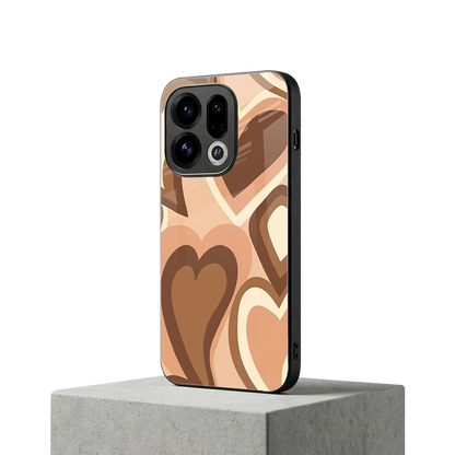 Cocoa Heartbeat oppo find x9 mobile cover | shockproof glass phone case