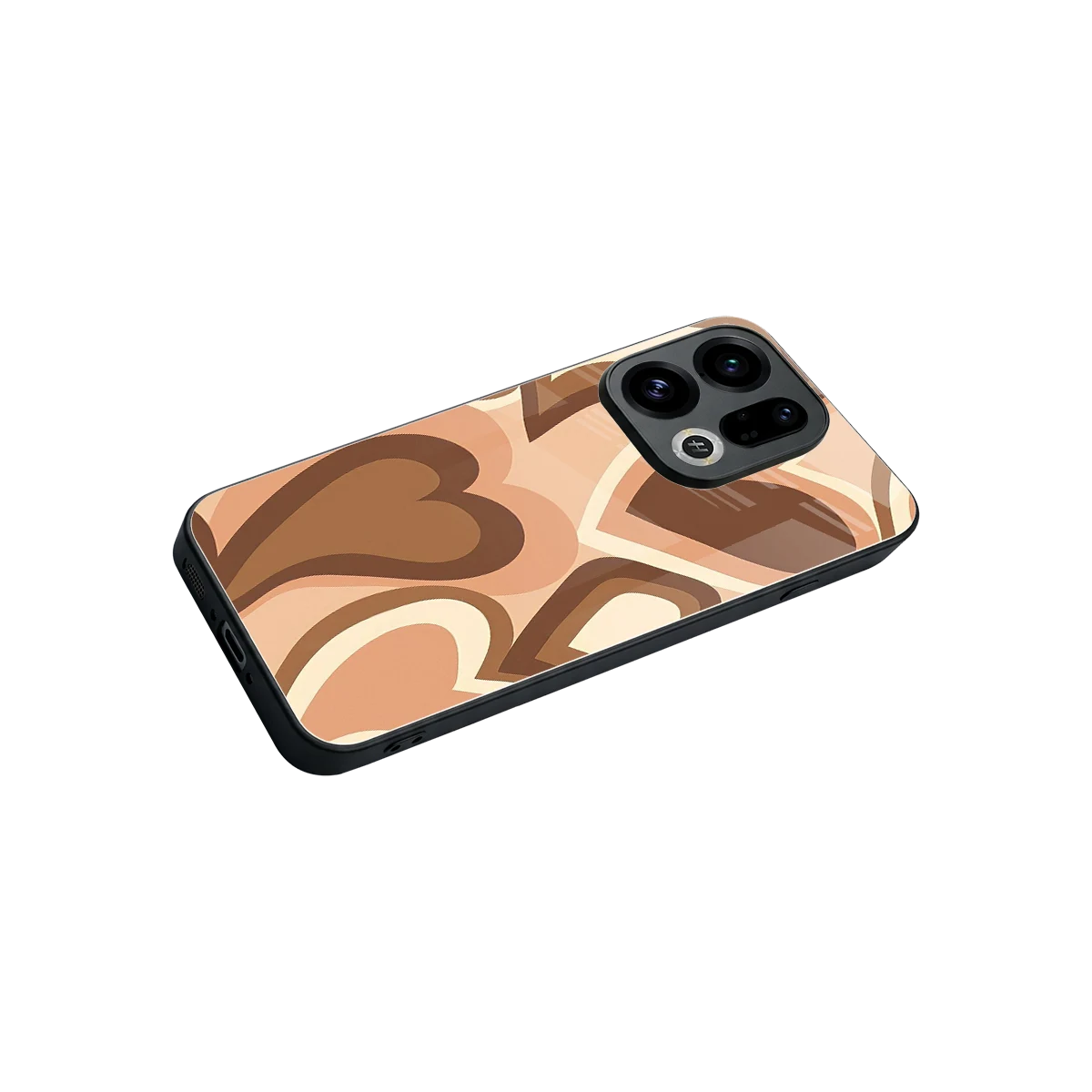 Cocoa Heartbeat stylish phone case for oppo find x9 | glossy glass and slim fit