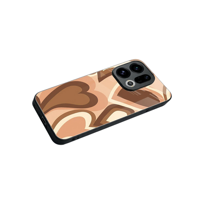 Cocoa Heartbeat stylish phone case for oppo find x9 | glossy glass and slim fit