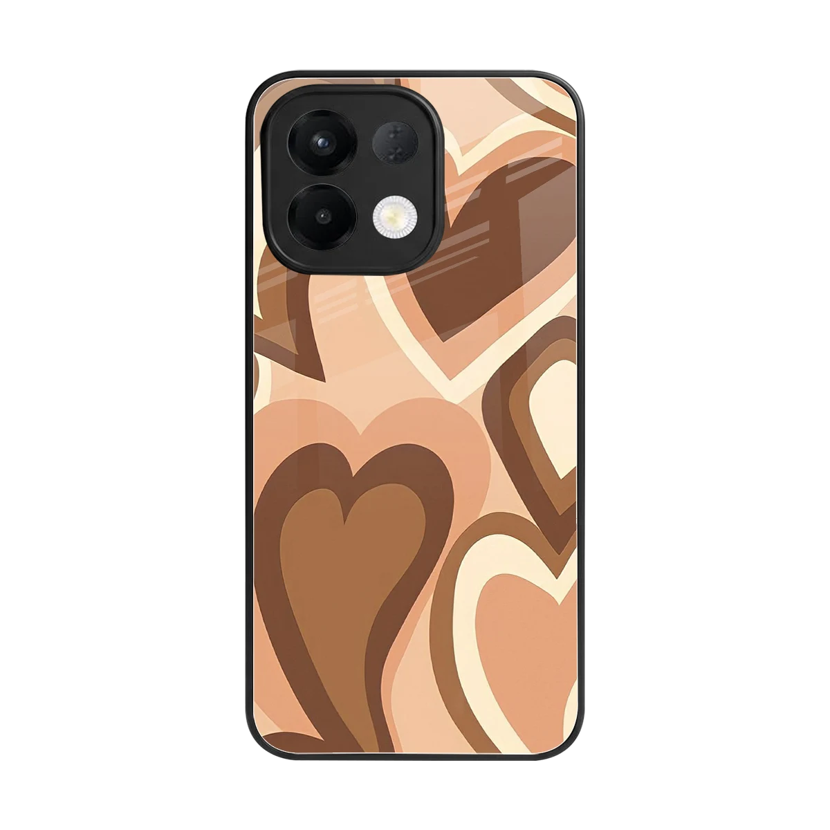 Cocoa Heartbeat back phone cover | glass case for oppo k13 5g