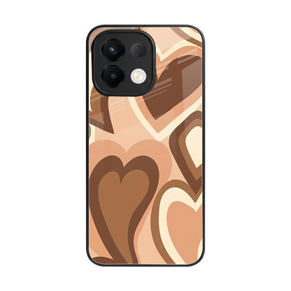 Cocoa Heartbeat back phone cover | glass case for oppo k13 5g