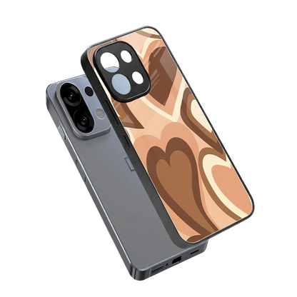 Cocoa Heartbeat sleek oppo k13 5g cover with tempered glass back and TPU edges