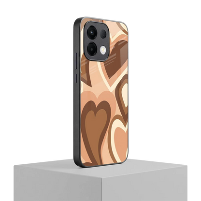 Cocoa Heartbeat oppo k13 5g mobile cover | shockproof glass phone case