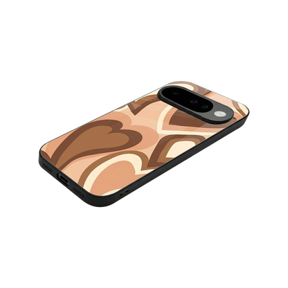 Cocoa Heartbeat stylish phone case for google pixel 10 | glossy glass and slim fit