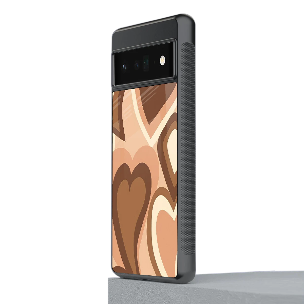 Cocoa Heartbeat stylish phone case for google pixel 6 pro | glossy glass and slim fit