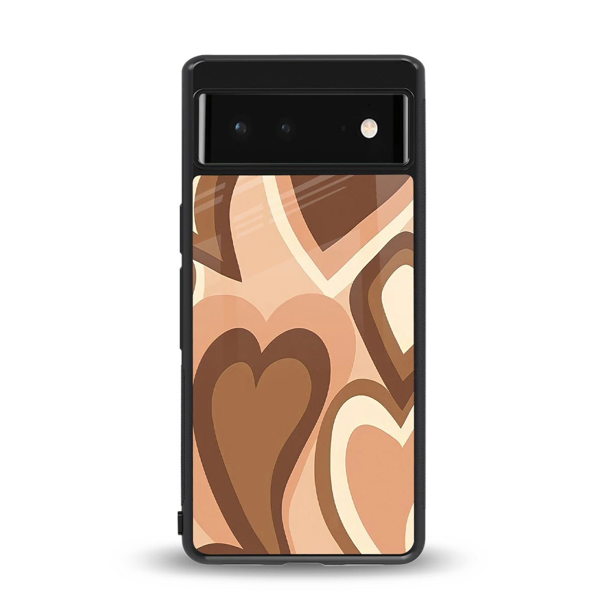 Cocoa Heartbeat back phone cover | glass case for google pixel 6a