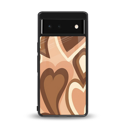 Cocoa Heartbeat back phone cover | glass case for google pixel 6a