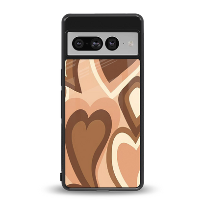 Cocoa Heartbeat back phone cover | glass case for google pixel 7 pro
