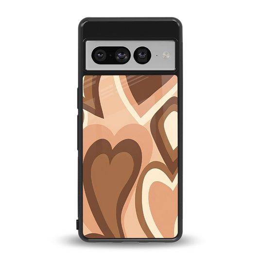 Cocoa Heartbeat back phone cover | glass case for google pixel 7 pro