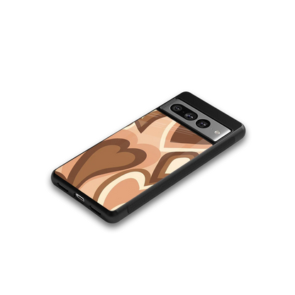 Cocoa Heartbeat google pixel 7 pro mobile cover | shockproof glass phone case