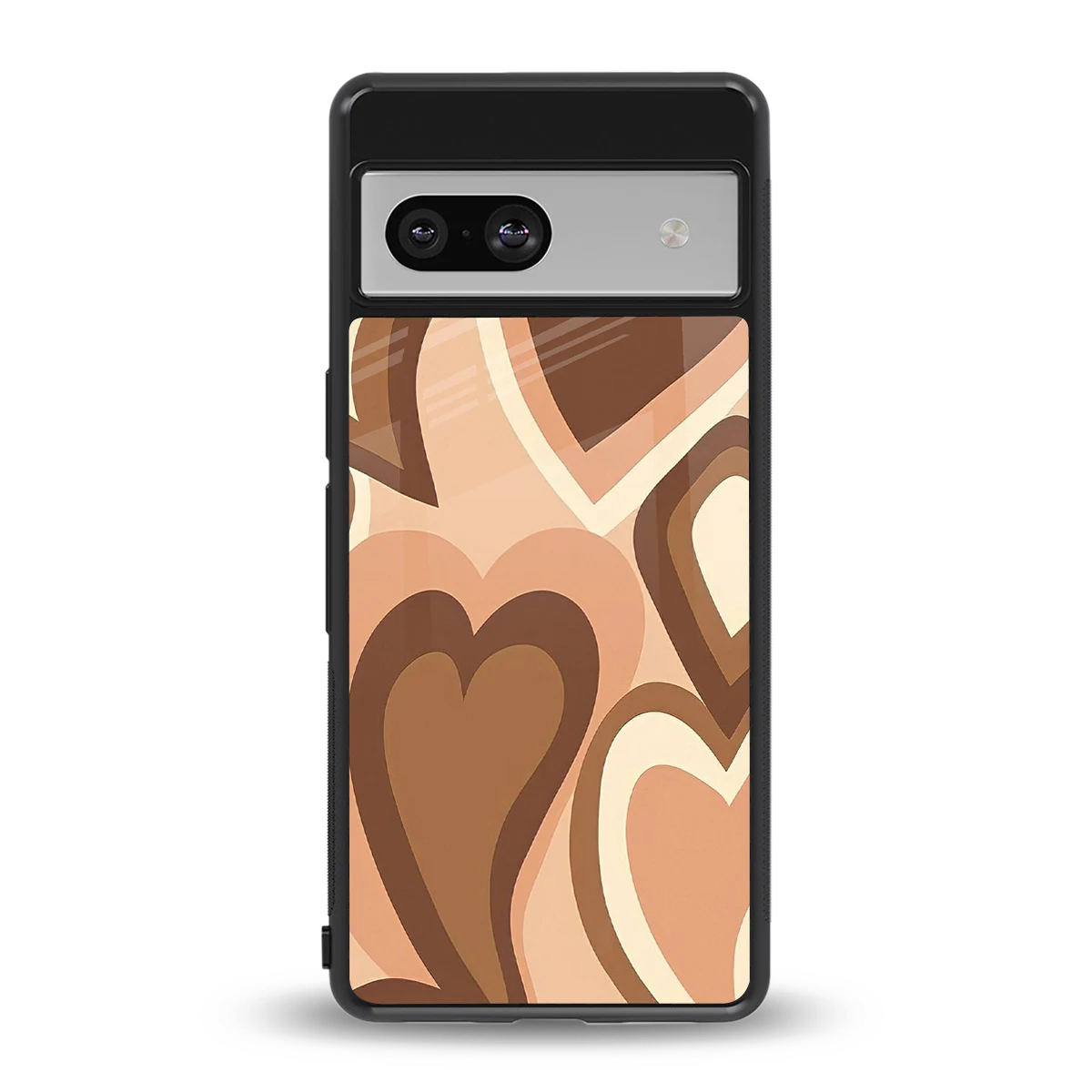 Cocoa Heartbeat back phone cover | glass case for google pixel 7a