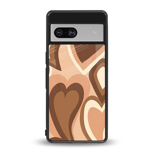 Cocoa Heartbeat back phone cover | glass case for google pixel 7