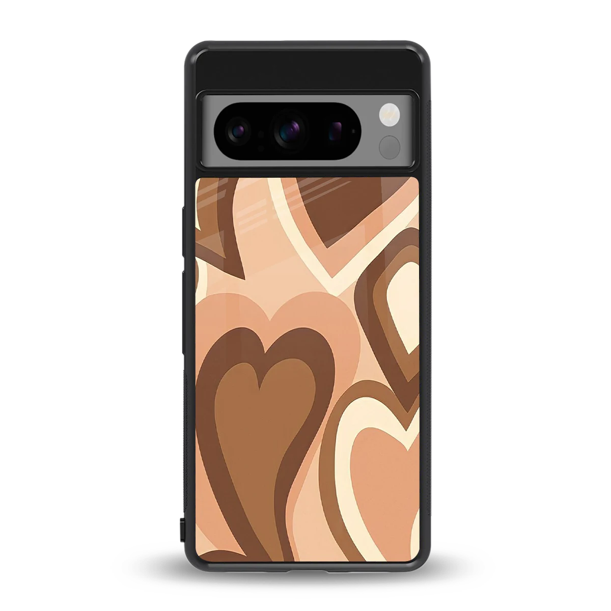 Cocoa Heartbeat back phone cover | glass case for google pixel 8 pro