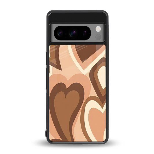 Cocoa Heartbeat back phone cover | glass case for google pixel 8 pro