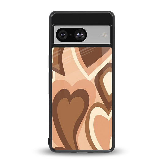 Cocoa Heartbeat back phone cover | glass case for google pixel 8