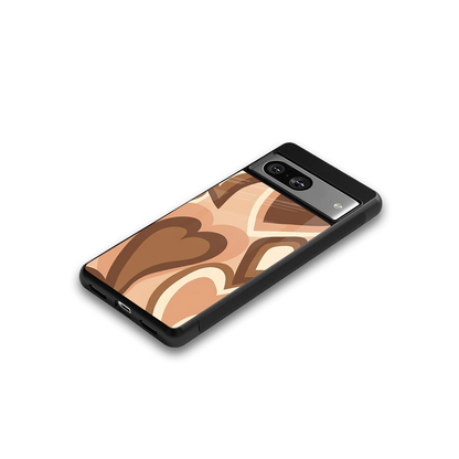 Cocoa Heartbeat google pixel 8 mobile cover | shockproof glass phone case