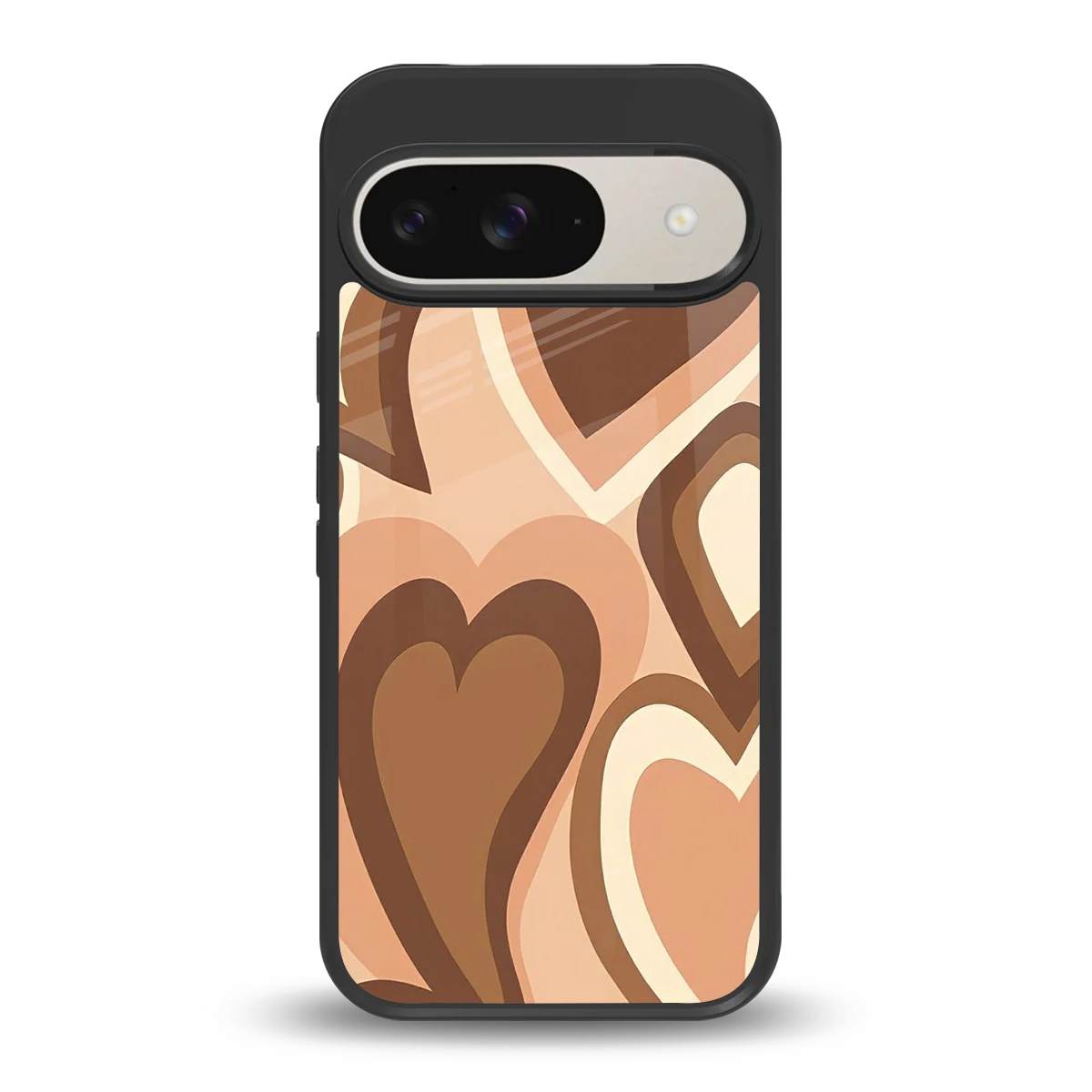 Cocoa Heartbeat back phone cover | glass case for google pixel 9