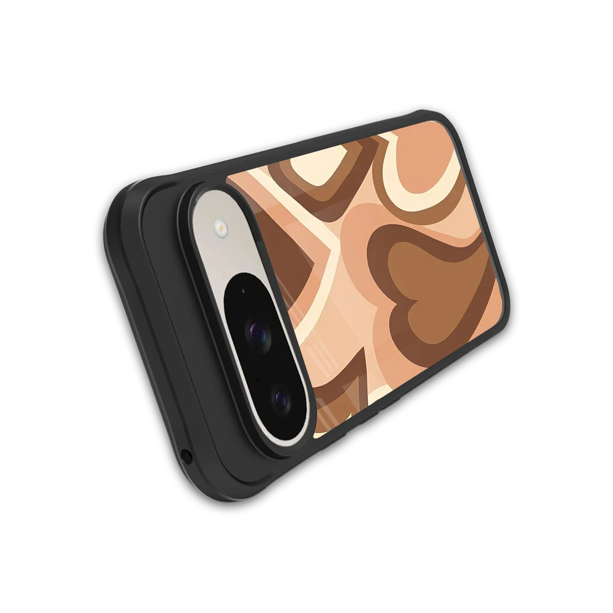 Cocoa Heartbeat stylish phone case for google pixel 9 | glossy glass and slim fit