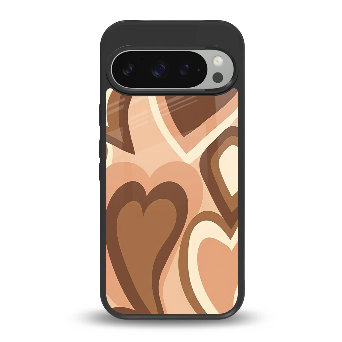 Cocoa Heartbeat back phone cover | glass case for google pixel 9 pro xl