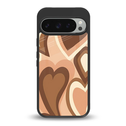 Cocoa Heartbeat back phone cover | glass case for google pixel 9 pro xl