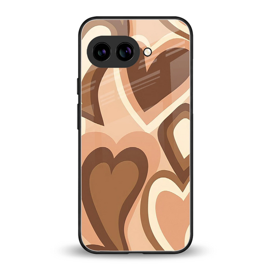 Cocoa Heartbeat back phone cover | glass case for google pixel 9a