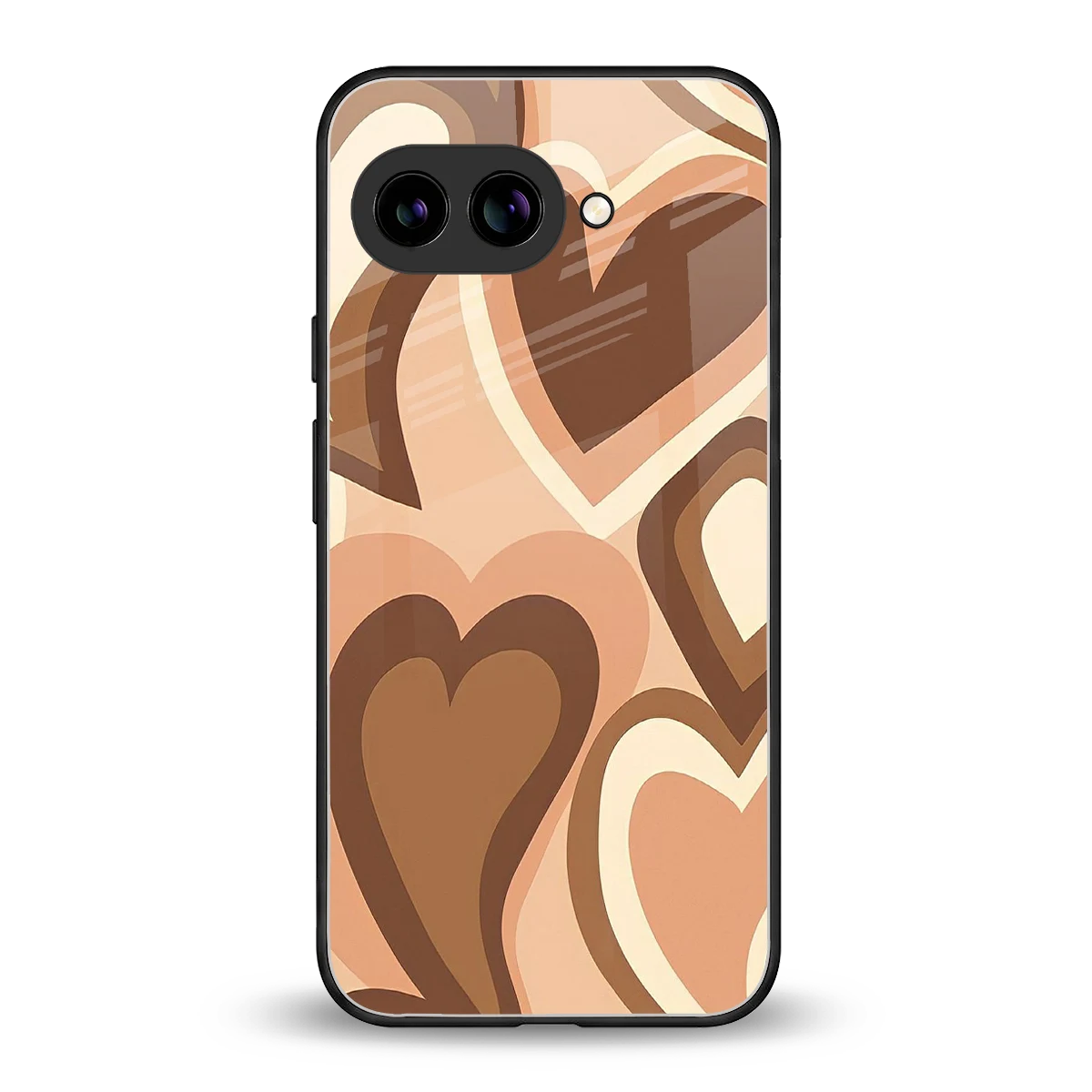 Cocoa Heartbeat back phone cover | glass case for google pixel 10a