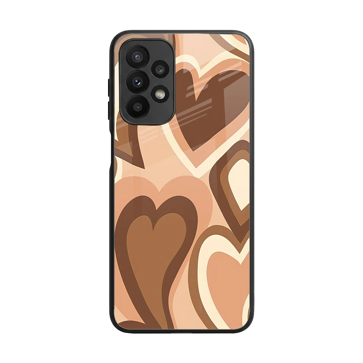 Cocoa Heartbeat back phone cover | glass case for samsung galaxy a23