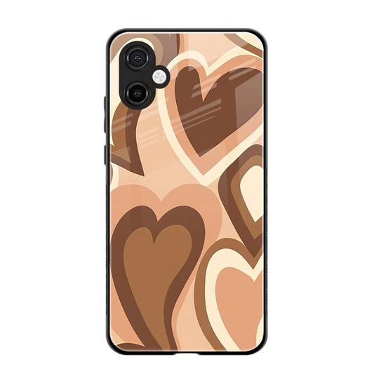 Cocoa Heartbeat back phone cover | glass case for samsung galaxy a06 5g