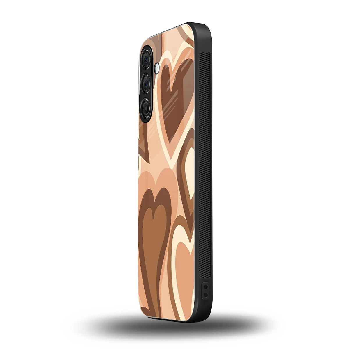 Cocoa Heartbeat samsung galaxy m35 5g mobile cover | shockproof glass phone case