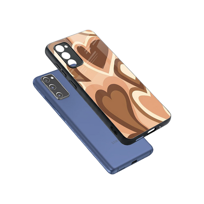Cocoa Heartbeat sleek samsung galaxy s20 fe cover with tempered glass back and TPU edges