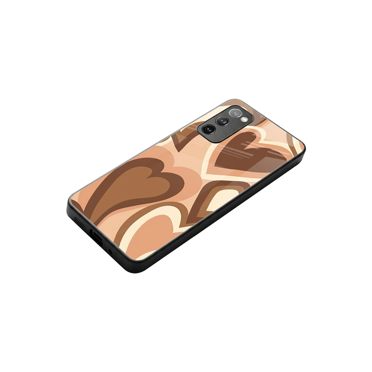 Cocoa Heartbeat stylish phone case for samsung galaxy s20 fe | glossy glass and slim fit