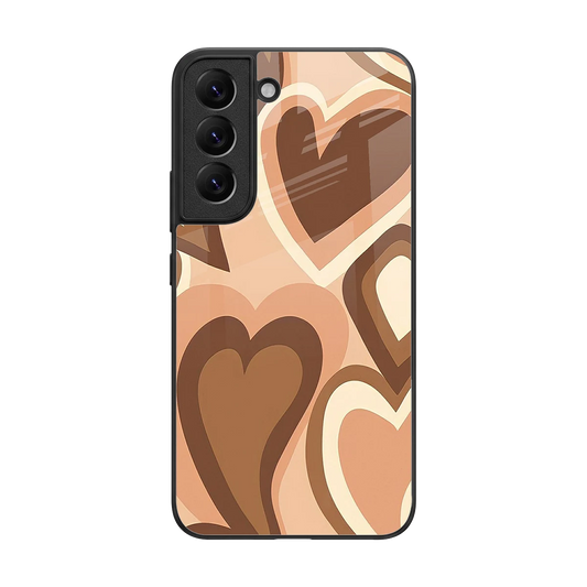 Cocoa Heartbeat back phone cover | glass case for samsung galaxy s22