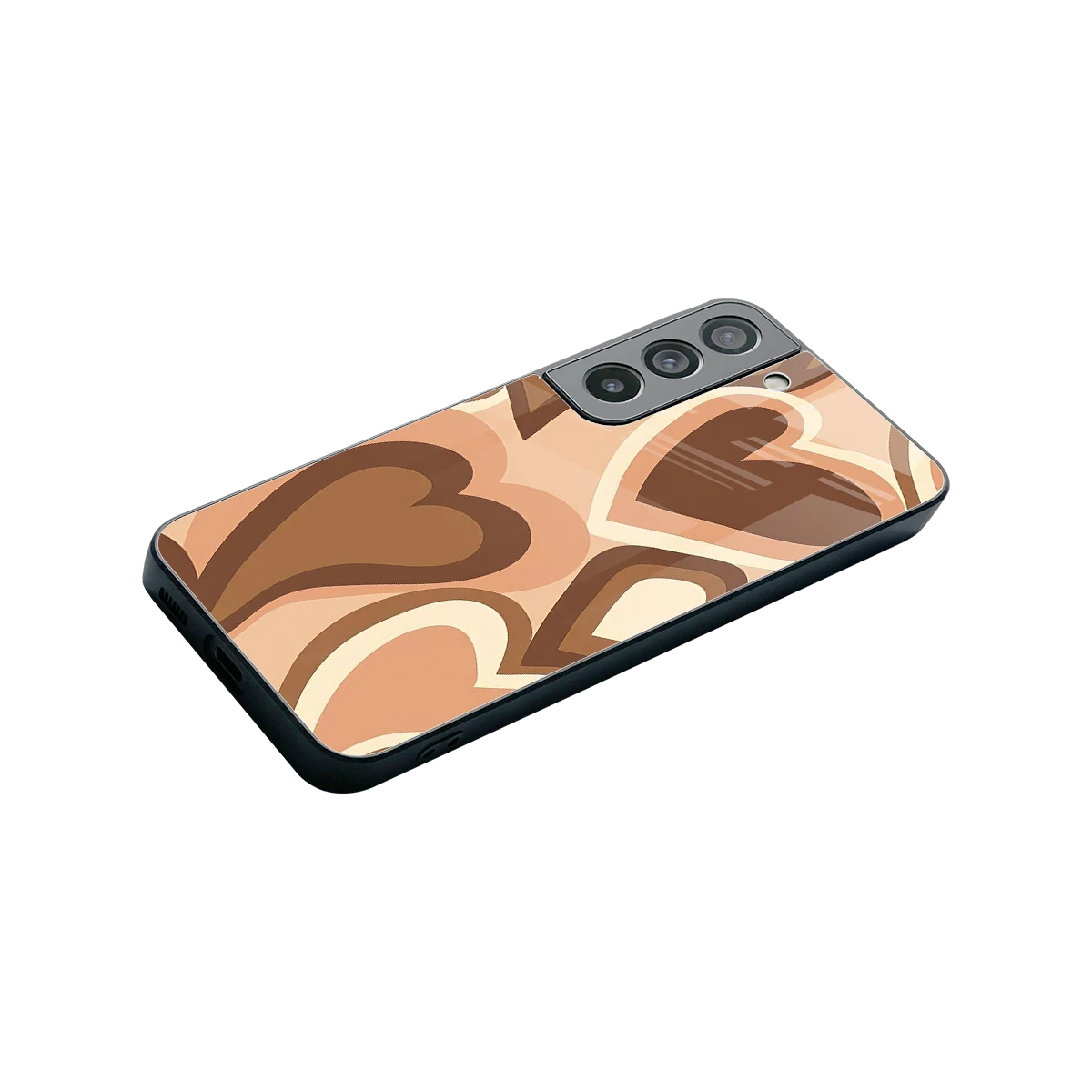 Cocoa Heartbeat stylish phone case for samsung galaxy s22 | glossy glass and slim fit