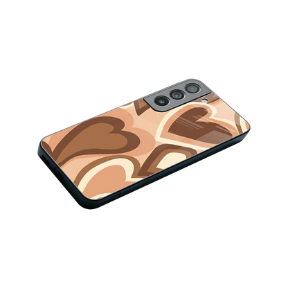 Cocoa Heartbeat stylish phone case for samsung galaxy s22 | glossy glass and slim fit