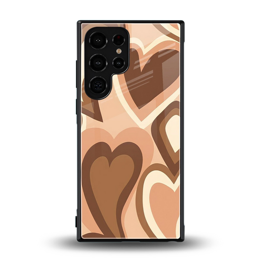 Cocoa Heartbeat back phone cover | glass case for samsung galaxy s24 ultra