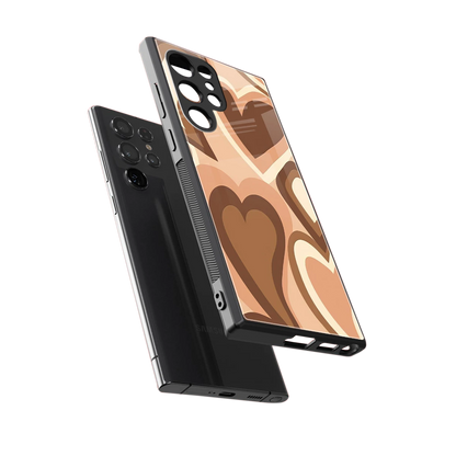 Cocoa Heartbeat sleek samsung galaxy s23 ultra cover with tempered glass back and TPU edges