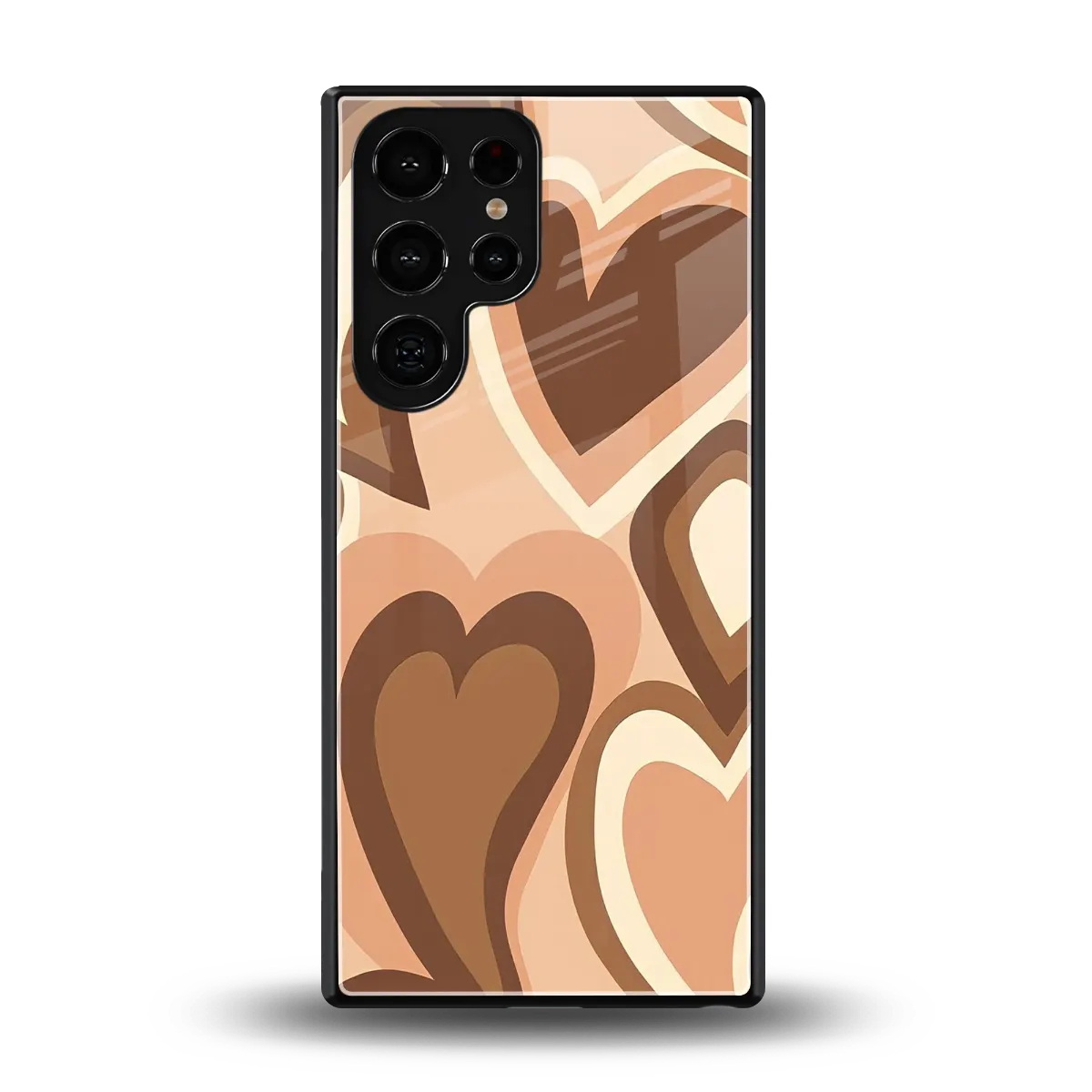 Cocoa Heartbeat back phone cover | glass case for samsung galaxy s25 ultra