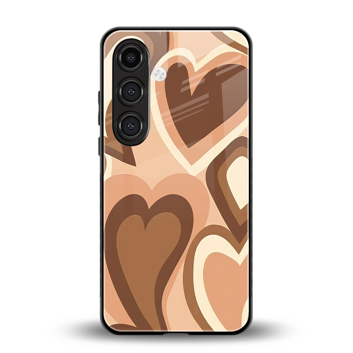 Cocoa Heartbeat back phone cover | glass case for samsung galaxy s25