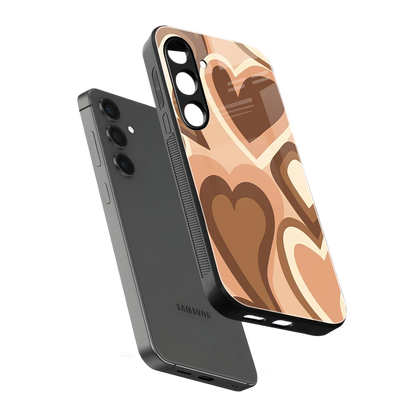 Cocoa Heartbeat sleek samsung galaxy s24 plus cover with tempered glass back and TPU edges