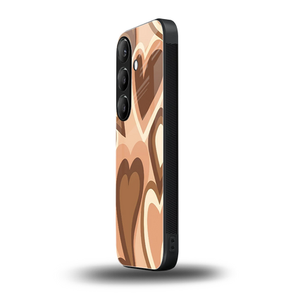 Cocoa Heartbeat samsung galaxy s24 mobile cover | shockproof glass phone case
