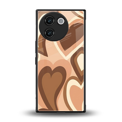 Cocoa Heartbeat back phone cover | glass case for vivo v30e