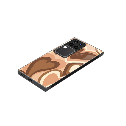 Cocoa Heartbeat stylish phone case forvivo v30 pro | glossy glass and slim fit