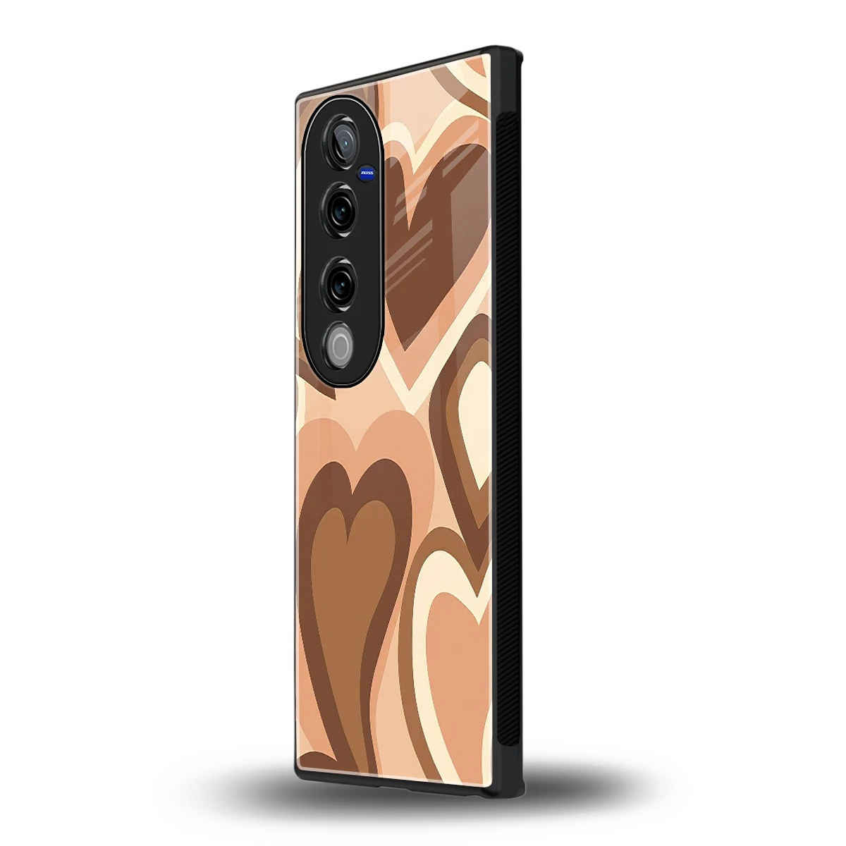 Cocoa Heartbeat vivo v40 pro mobile cover | shockproof glass phone case