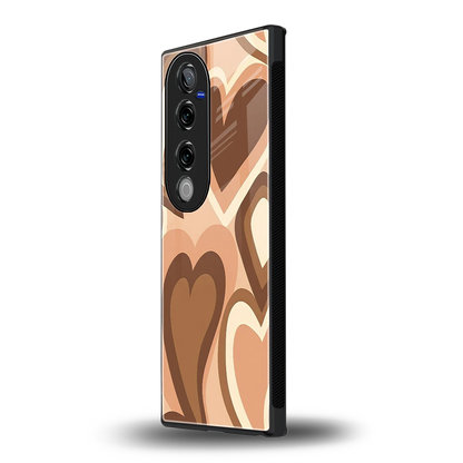 Cocoa Heartbeat vivo v40 pro mobile cover | shockproof glass phone case