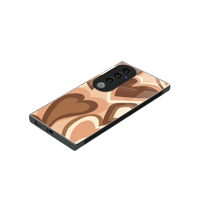 Cocoa Heartbeat stylish phone case for vivo v40 pro | glossy glass and slim fit