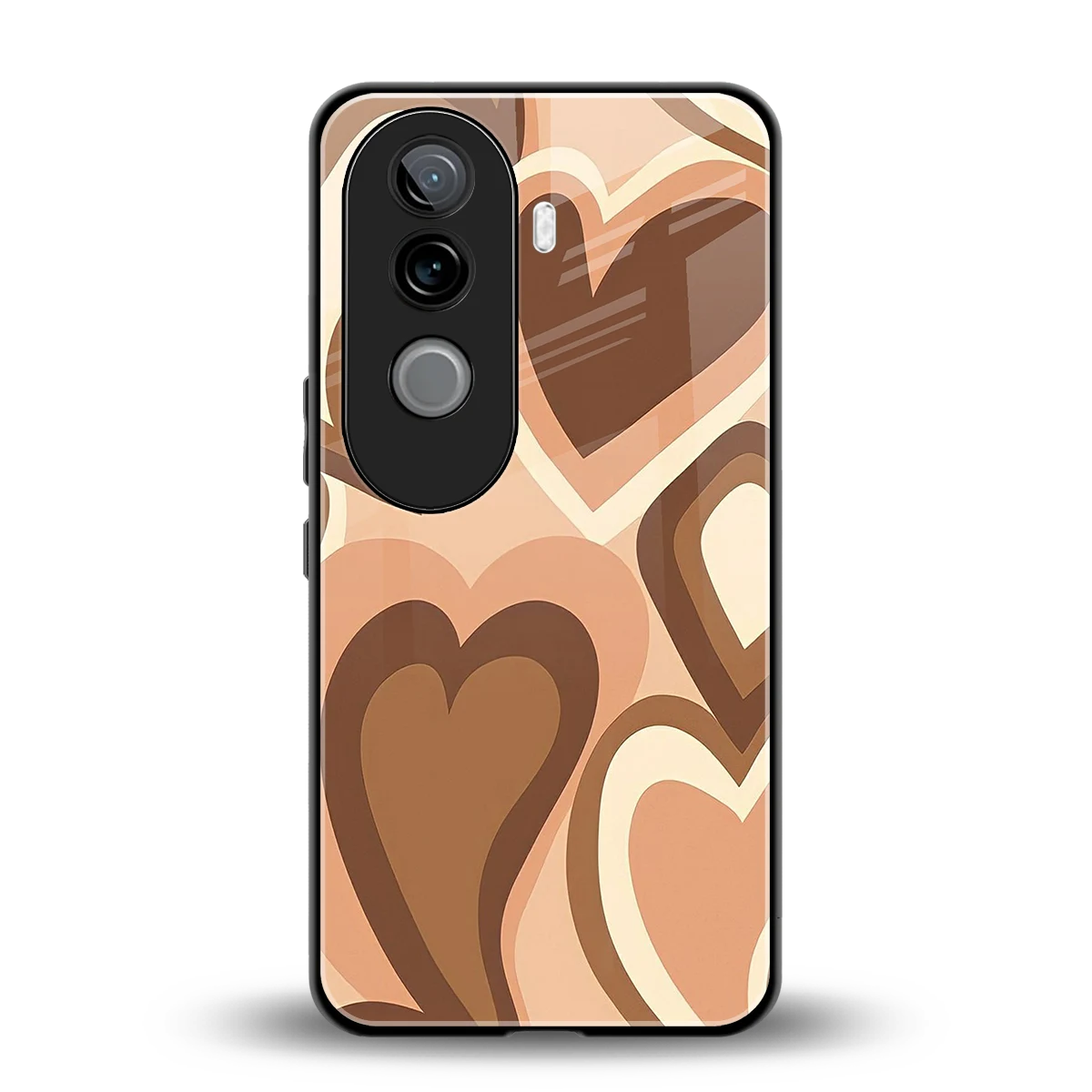 Cocoa Heartbeat back phone cover | glass case for vivo v40e