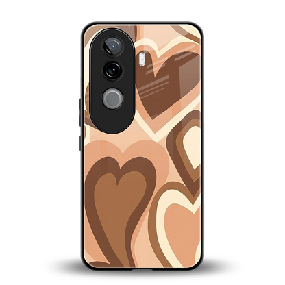 Cocoa Heartbeat back phone cover | glass case for vivo v40e